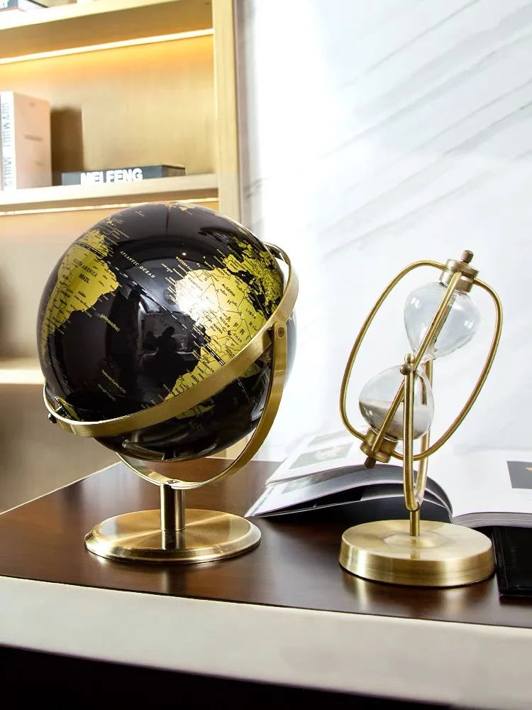 globe multilingue sur support métal pour décoration et enseignement géographique - vue 6 sur 8