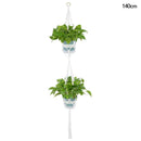 paniers suspendus en macramé pour plantes et décoration