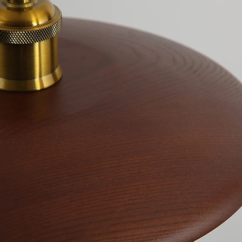 Lampe de style idyllique soucoupe volante bois lampes suspendues E27 Table à manger décor lumière Restaurant chevet salon de thé chapeau lampe suspendue - vue 6 sur 12