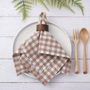 Serviette de table vichy coton style champêtre réutilisable