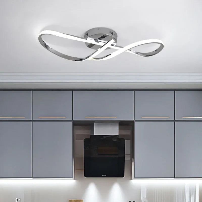 plafonnier moderne à leds doré chromé pour intérieur - vue 3 sur 10