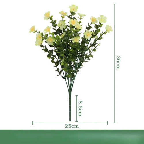 lot de 3 bouquets d eucalyptus artificiels en soie décoration intérieure - vue 20 sur 24