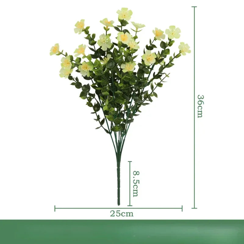 lot de 3 bouquets d eucalyptus artificiels en soie décoration intérieure - vue 19 sur 24