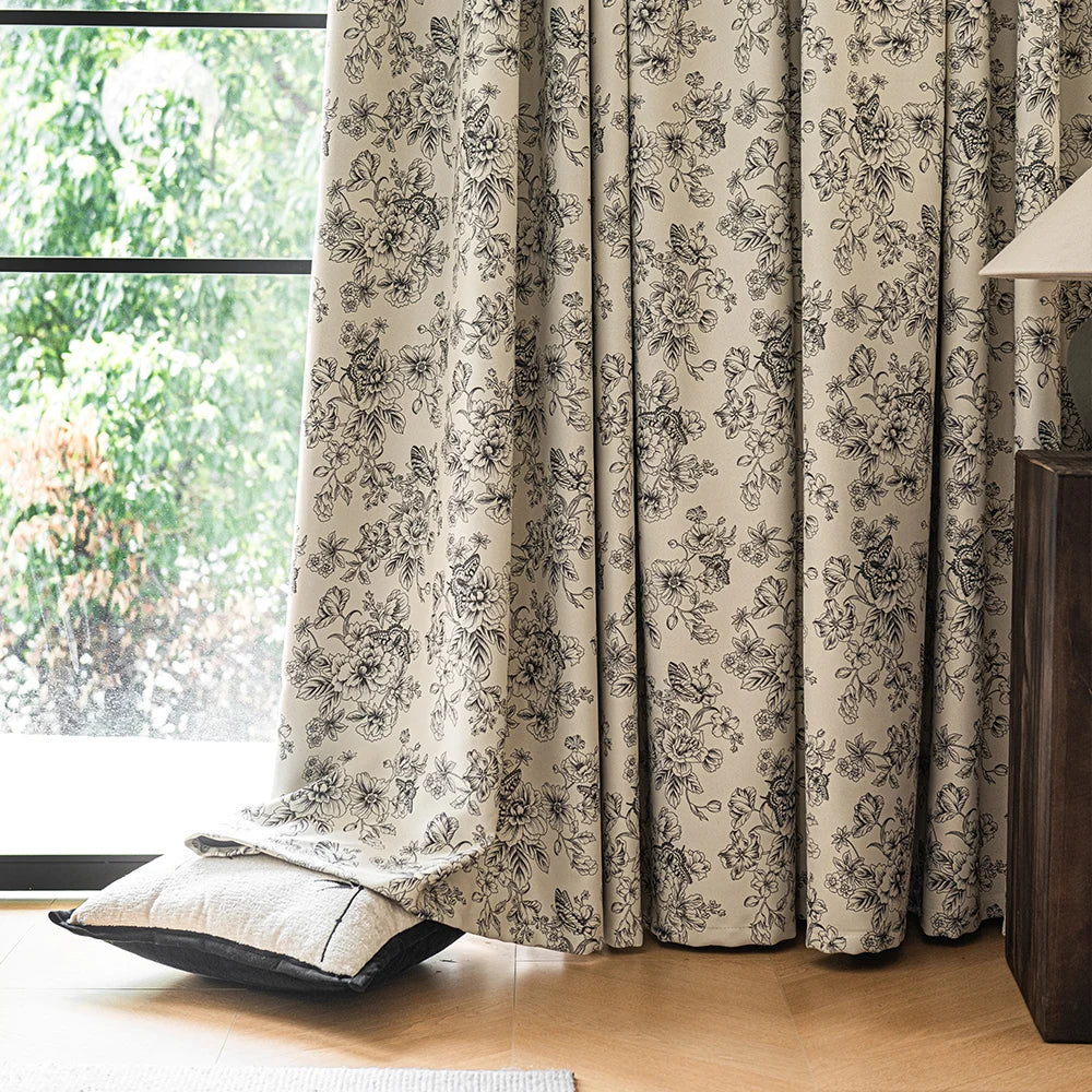 Rideau occultant imprimé moderne pour salon chambre fenêtres - vue 2 sur 7