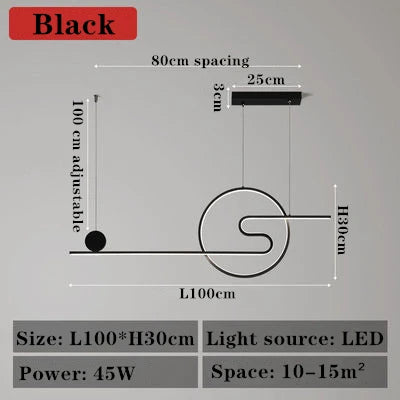 suspension nordique led réglable pour hôtel boutique