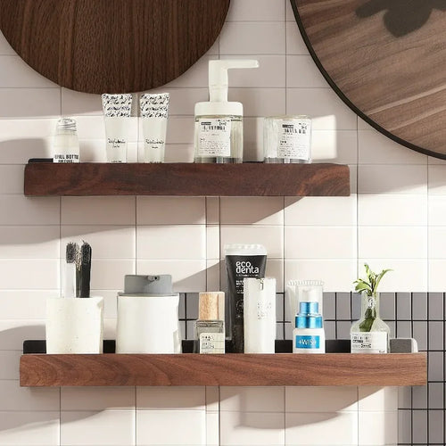 étagère en bois massif pour rangement sans perçage - vue 2 sur 10
