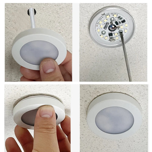 ultra-thin light, mini led lighting in cabinet, display cabinet, cabinet, stairwell small downlight AC220V free opening 3W 5W 7W - vue 7 sur 8
