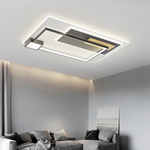 plafonnier led rectangulaire minimaliste nouvelle collection 2022 - vue 3 sur 11