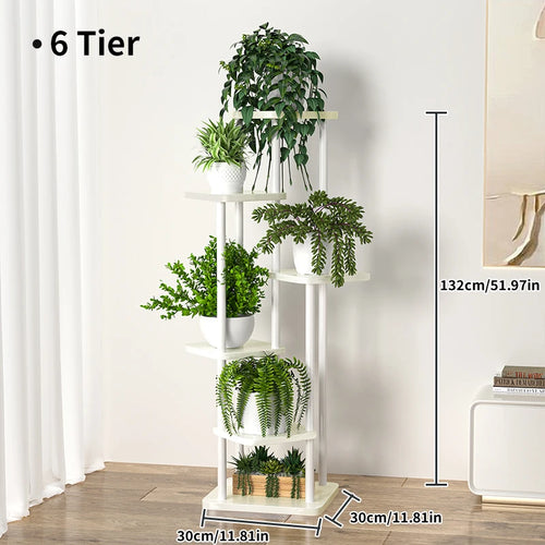 support en bois pour plantes et fleurs à plusieurs niveaux - vue 10 sur 10