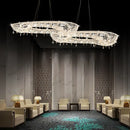 lustre créatif élégant en cristal transparent pour intérieur