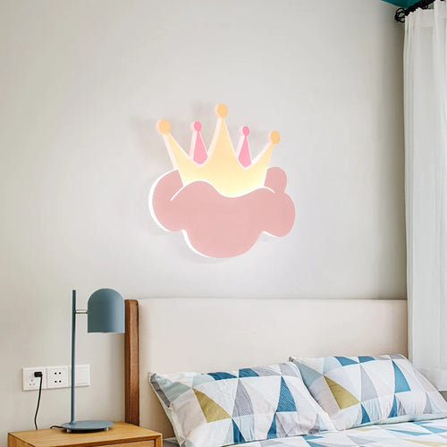 applique murale couronne avec télécommande pour chambre d'enfant - vue 5 sur 9