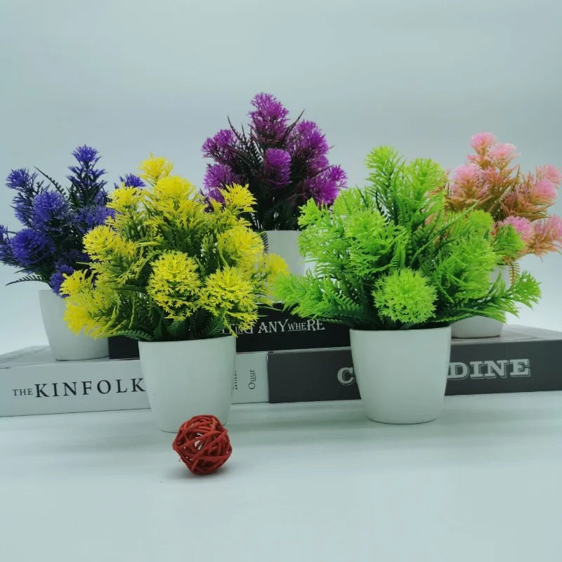 plantes artificielles bonsaï pot herbe décoratif pour bureau et jardin - vue 1 sur 8