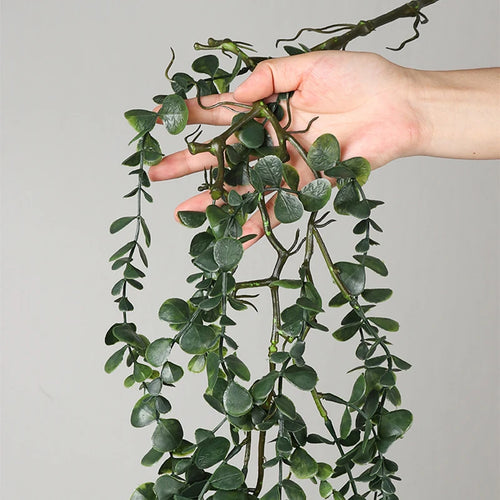 feuilles d eucalyptus artificielles en rotin pour décoration intérieure et extérieure - vue 3 sur 13