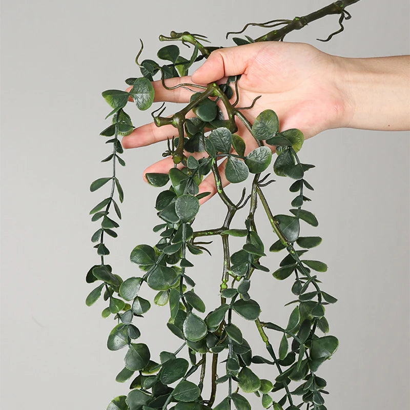 feuilles d eucalyptus artificielles en rotin pour décoration intérieure et extérieure - vue 3 sur 13