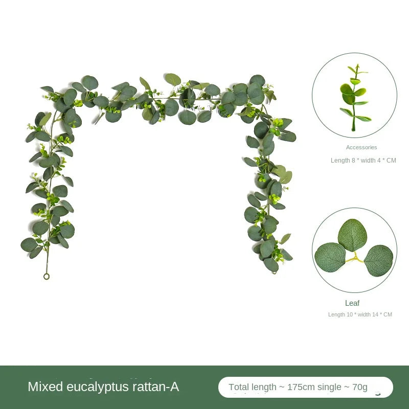 guirlande eucalyptus artificielle pour décoration de mariage et jardin - vue 12 sur 14