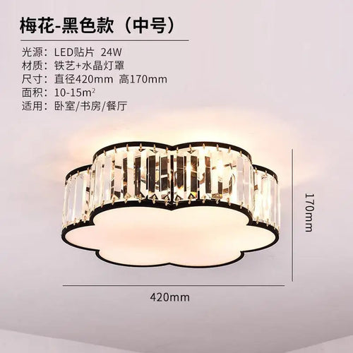 plafonnier moderne en cristal style européen lampes créatives à led - vue 10 sur 12