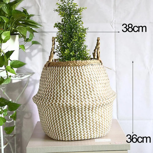panier de rangement pliable en osier pour jouets et linge - vue 10 sur 13