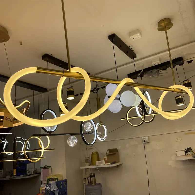 lustre design nordique à led intensité variable pour intérieur - vue 6 sur 25