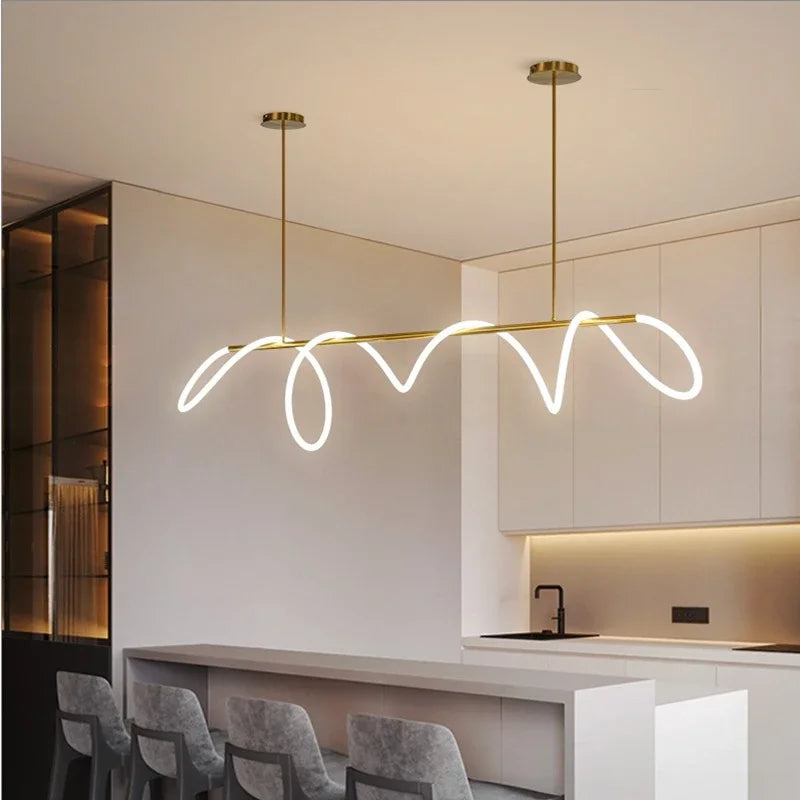 lustre design nordique à led intensité variable pour intérieur - vue 5 sur 25