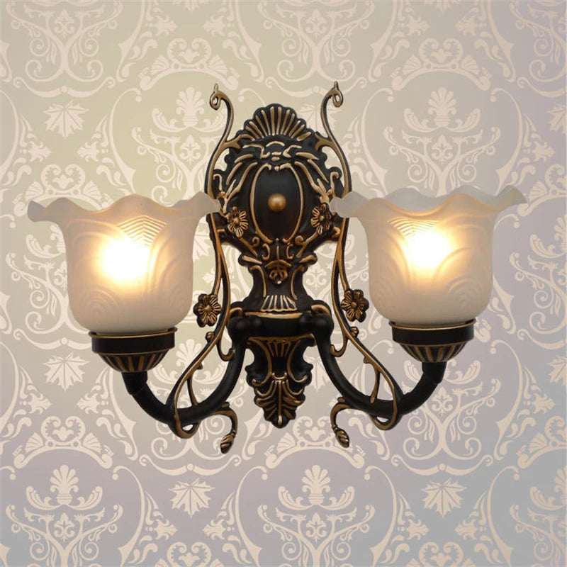 applique murale rétro classique en verre pour décoration intérieure - vue 7 sur 7