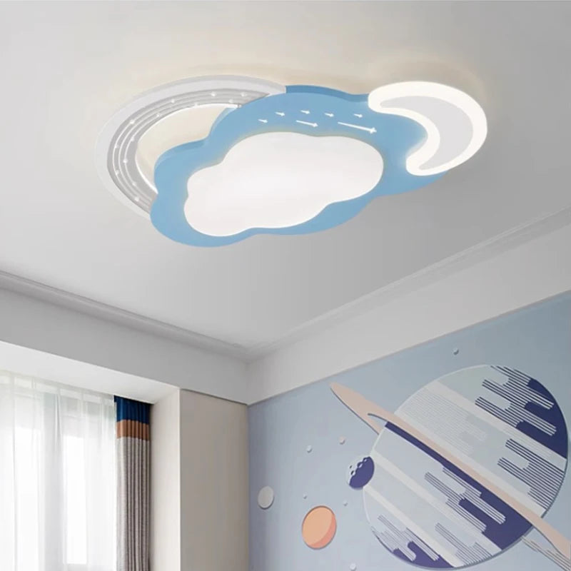 plafonnier moderne nuage arc-en-ciel pour chambre enfant - vue 5 sur 8