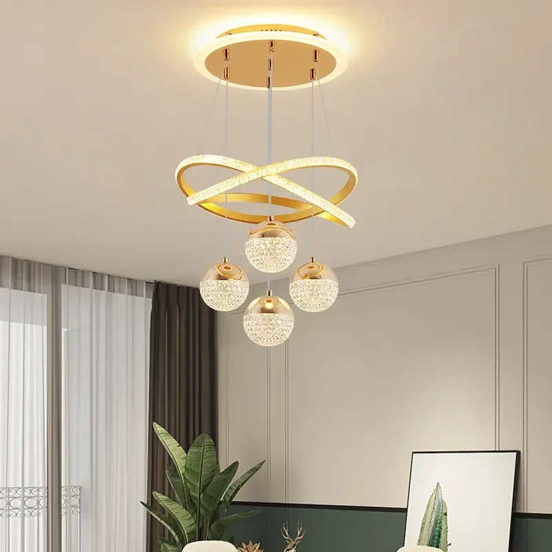 lustre circulaire moderne à intensité variable pour décoration intérieure - vue 3 sur 10
