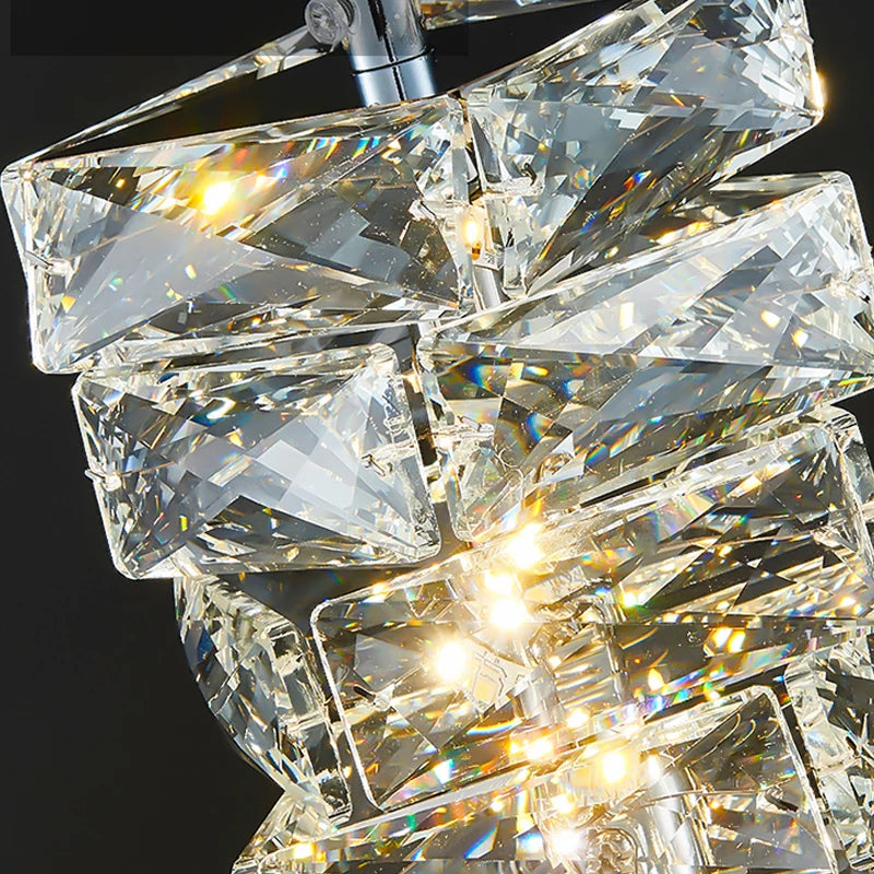 plafonnier moderne en cristal k9 pour décoration intérieure luxe - vue 6 sur 12