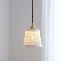 suspension LED design nordique cuivre céramique décorative
