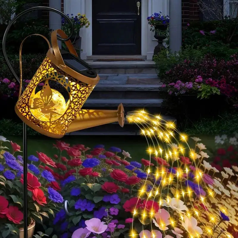 arrosoir solaire en métal pour décoration extérieure de jardin - vue 1 sur 10