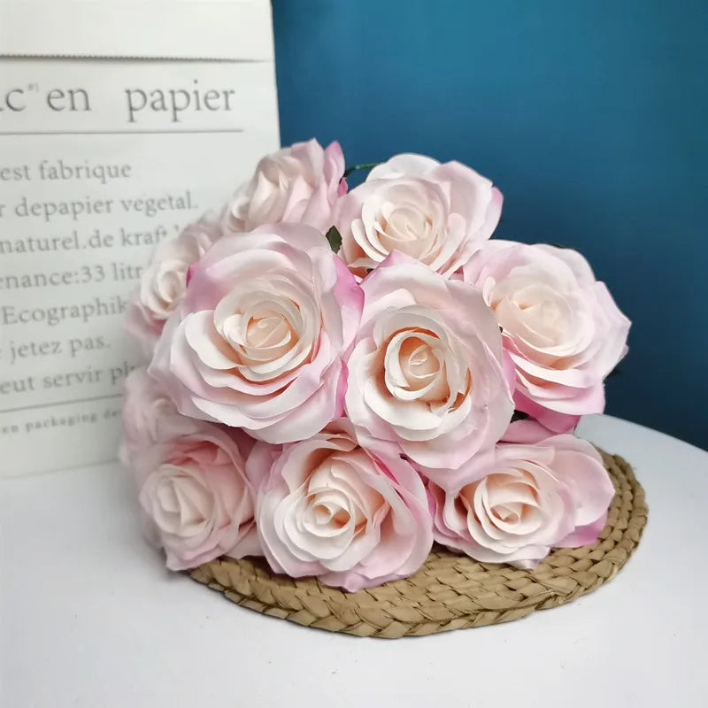 bouquet de roses artificielles pour mariage et décoration intérieure - vue 11 sur 30