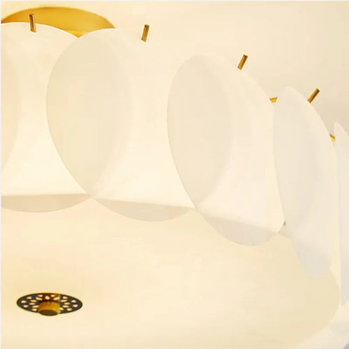 lustre de luxe en verre rond 2022 pour éclairage décoratif - vue 5 sur 9