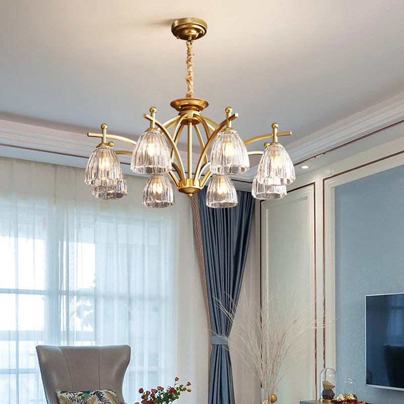 lustre en verre rétro pour une ambiance élégante et lumineuse - vue 3 sur 11