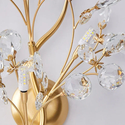 applique murale led luxe en cristal pour décoration intérieure - vue 7 sur 8
