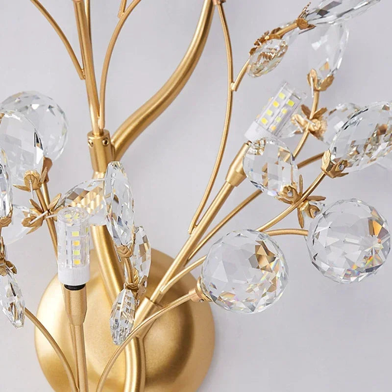 applique murale led luxe en cristal pour décoration intérieure - vue 6 sur 8