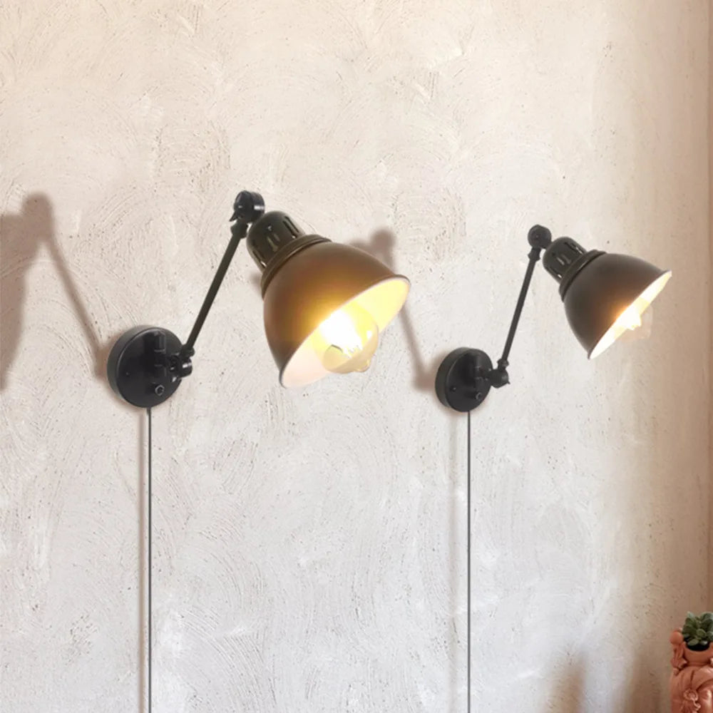applique murale vintage à culbuteur avec gradation réglable pour éclairage intérieur - vue 6 sur 6