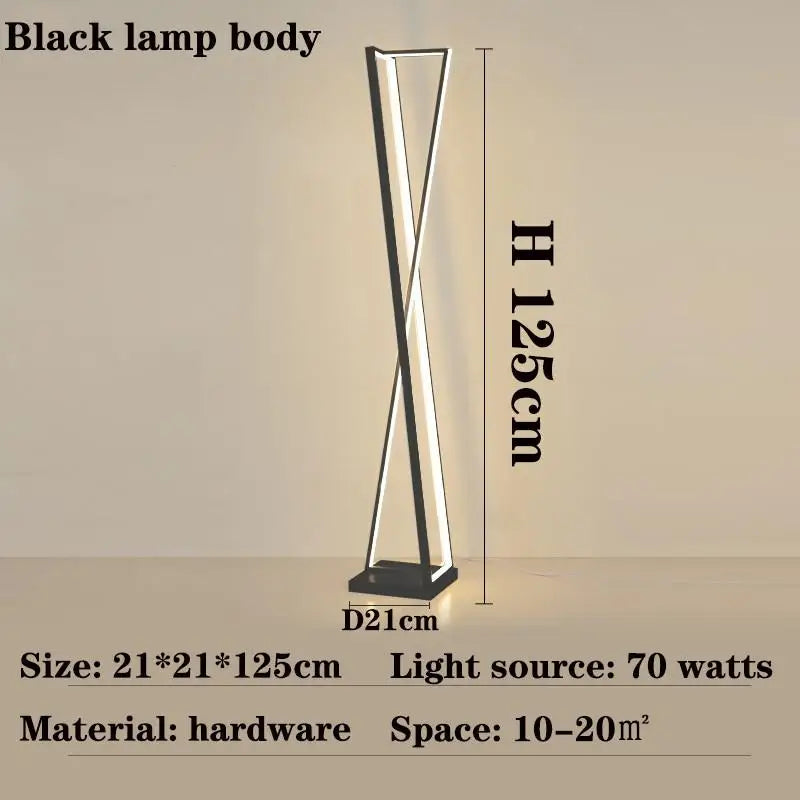 lampadaire design moderne style nordique simple sur pied - vue 7 sur 7