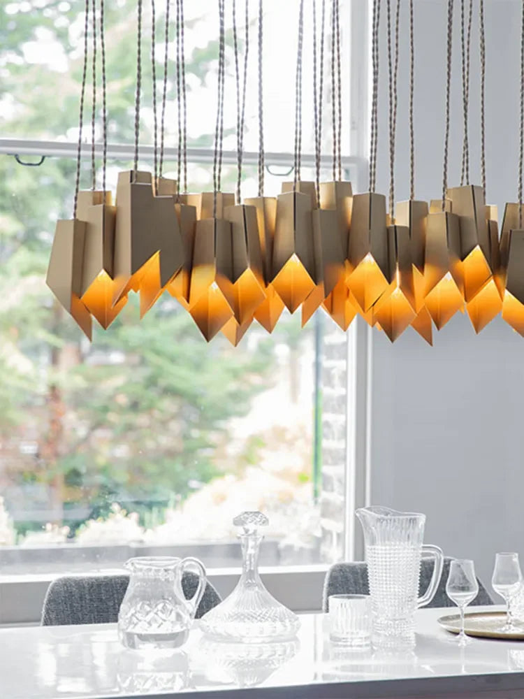 Modern Designer LED Chandelier Lighting Living Dining Room Decor Led Pendant Light Villa Bar Dining Table Hanging Lamp Luminaire - vue 6 sur 12