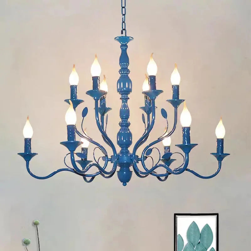 lustre rétro en fer noir style vintage industriel pour éclairage intérieur - vue 4 sur 24
