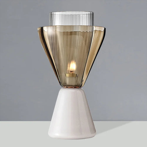 Nordic Marble Table Lamp with E27 Changeable Bulb Led Desk Light Glass Shade - vue 7 sur 7