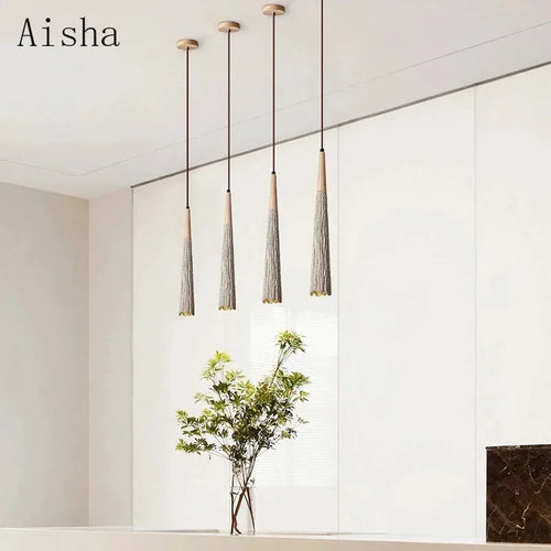 suspension led décorative en ciment pour éclairage moderne - vue 4 sur 7