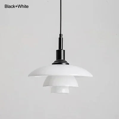 suspension design danois abat-jour en verre lumineux décoratif - vue 9 sur 12