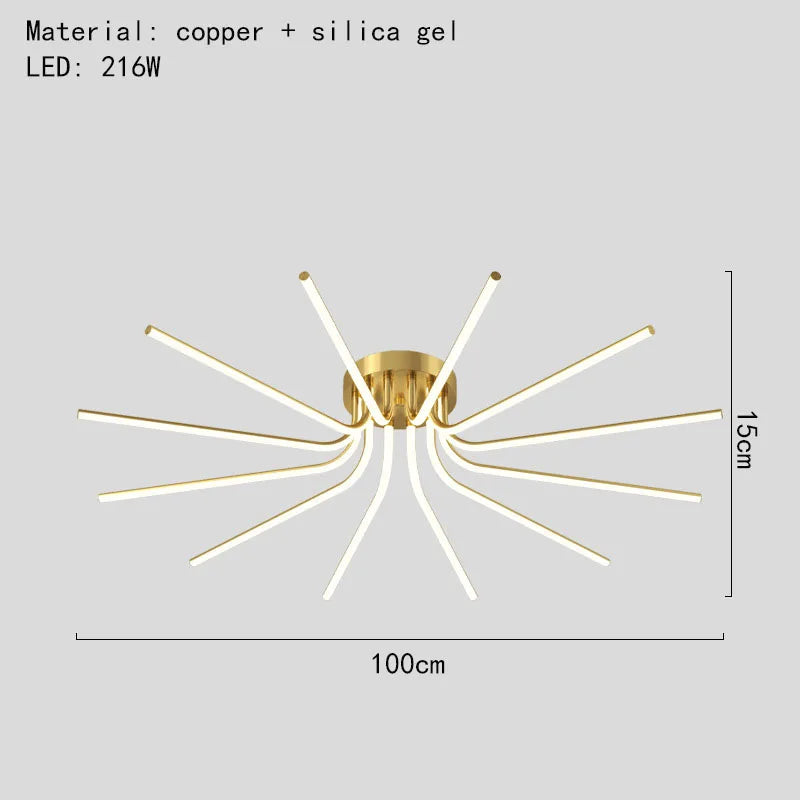 lustre led moderne minimaliste pour éclairage intérieur varié - vue 11 sur 12