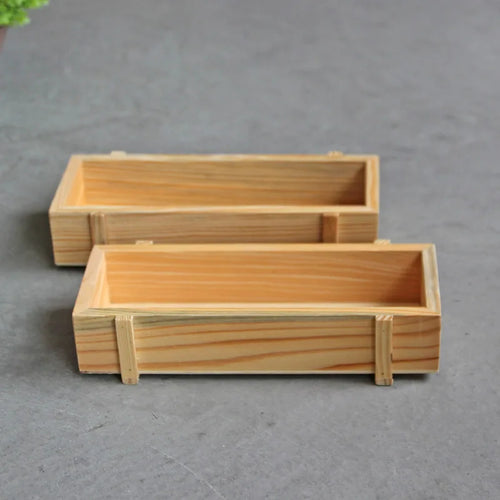 jardinière vintage en bois pour plantes succulentes et fleurs - vue 6 sur 8