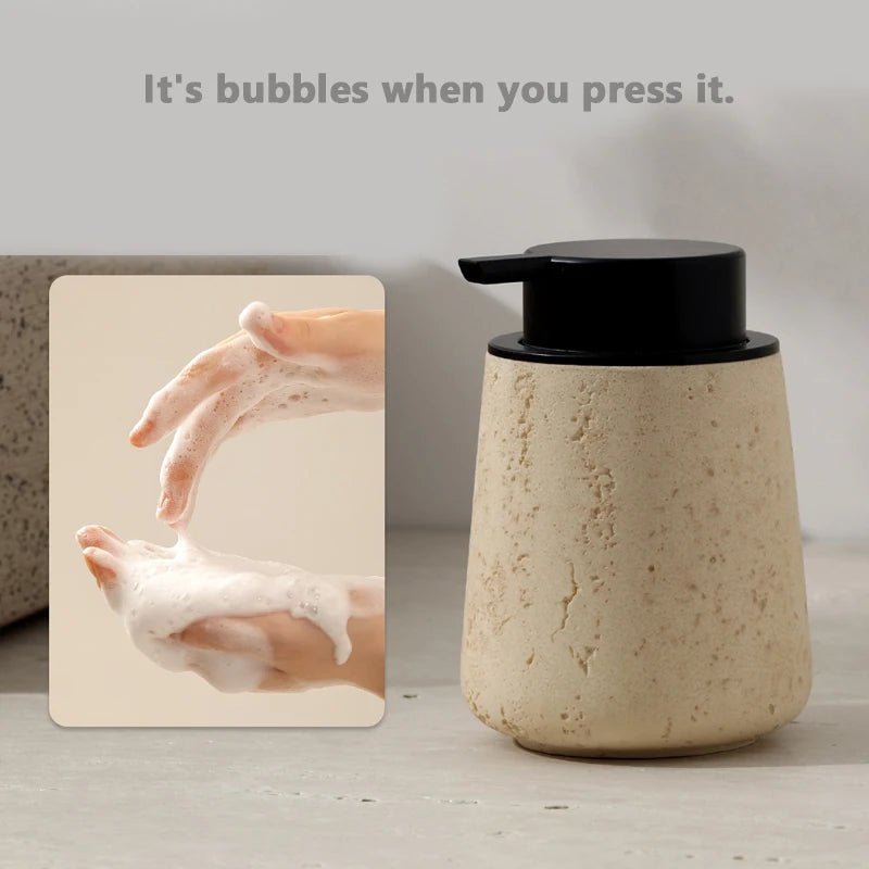 bouteille de désinfectant en marbre wabi-sabi pour maison décoration pratique - vue 2 sur 8