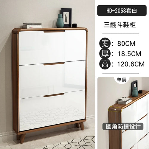 meuble à chaussures en bois design moderne gain de place luxe - vue 13 sur 22