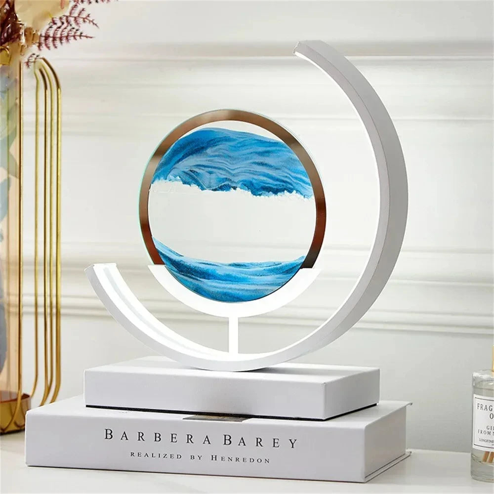 lampe à poser LED art sable pour décoration intérieure dynamique - vue 4 sur 16