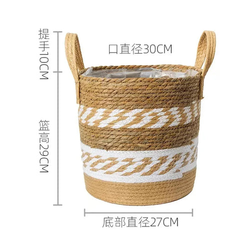 panier de jardinière en osier pour fleurs décoration jardin rangement - vue 19 sur 18