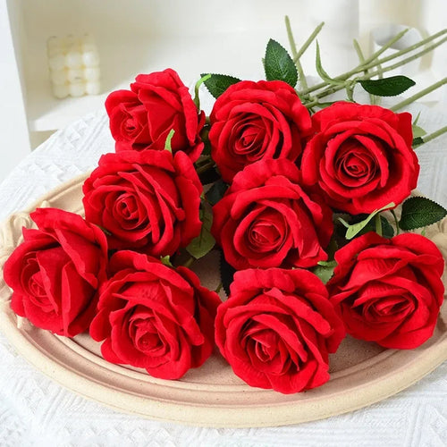 lot de 100 roses artificielles pour décoration mariage fête - vue 3 sur 18