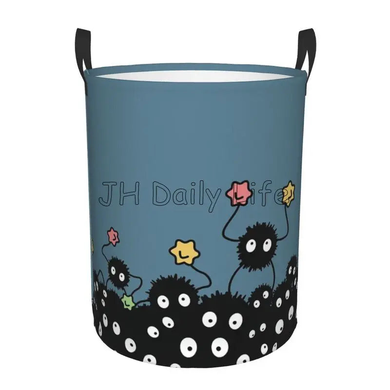panier à linge pliable en tissu imperméable motif mignon pour vêtements et jouets - vue 11 sur 12