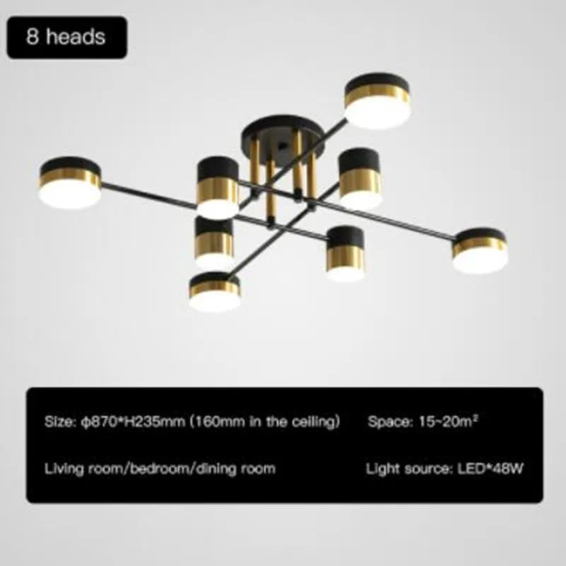 lustre à led design nordique moderne pour intérieur